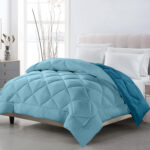 Dripcasa Haven Reversible Comforter (teal blue,sky blue)