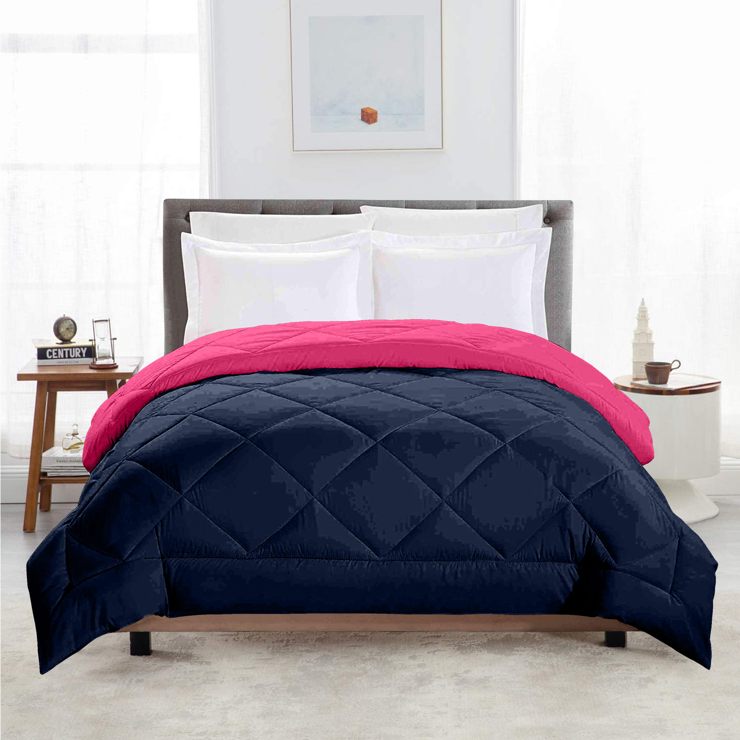 Dripcasa Haven Reversible Comforter (blue,pink) - Image 2