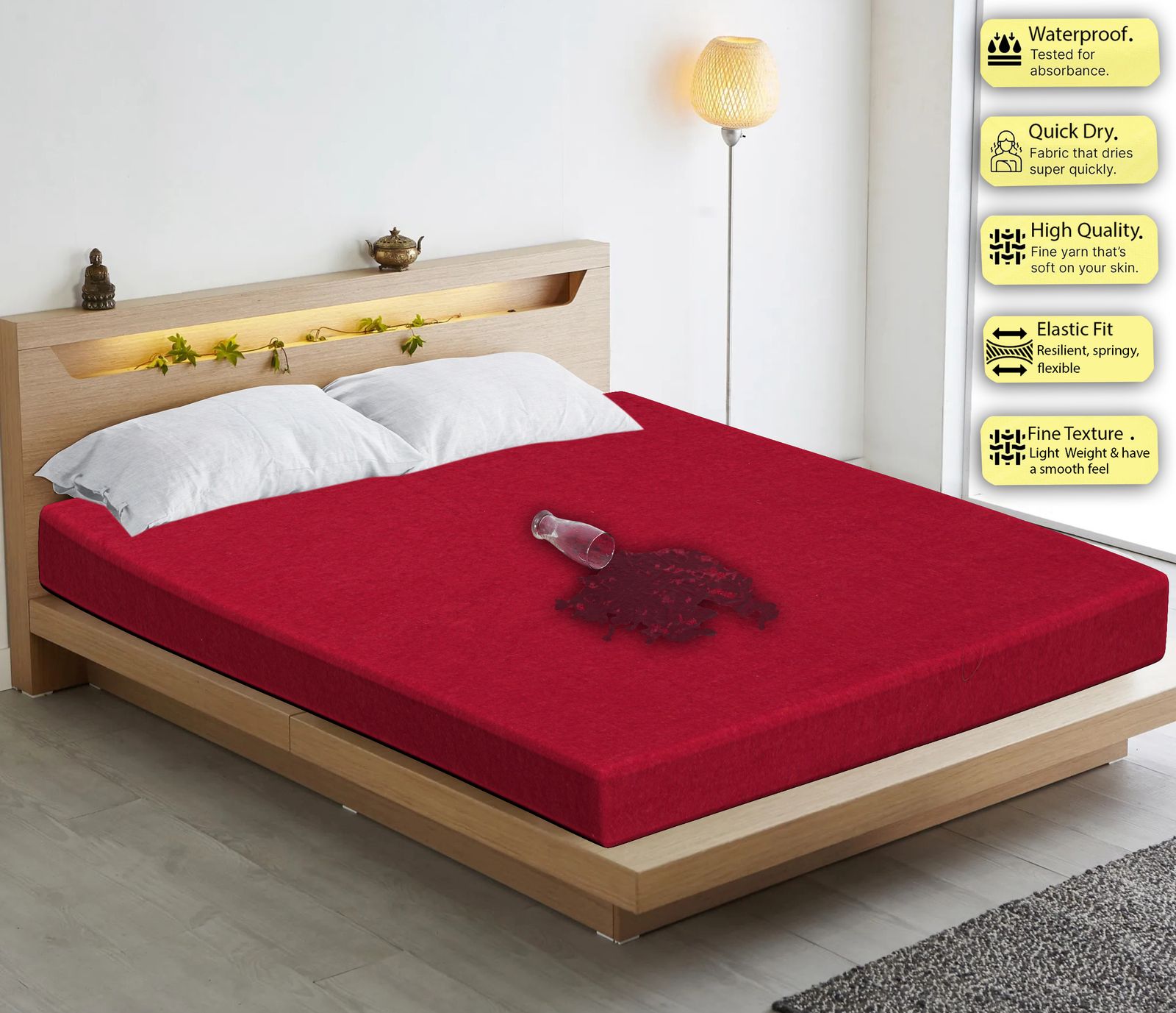 Dripcasa Waterproof Matters Protector (Red) - Image 2