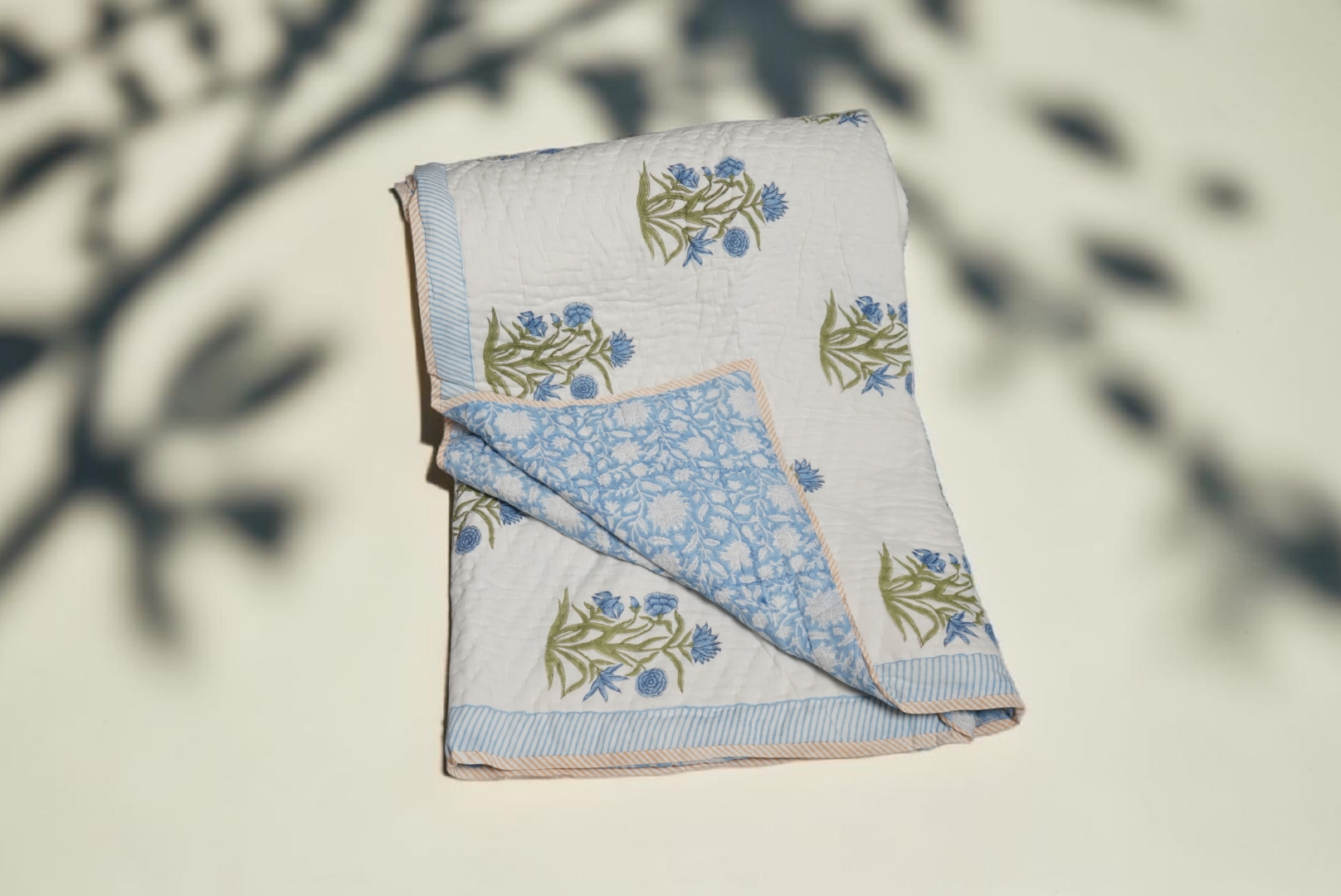 ORGANIC MULMUL HANDBLOCK COTTON QUILT - Image 2