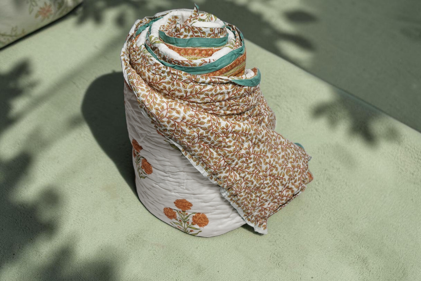 ORGANIC MULMUL HANDBLOCK COTTON QUILT - Image 3