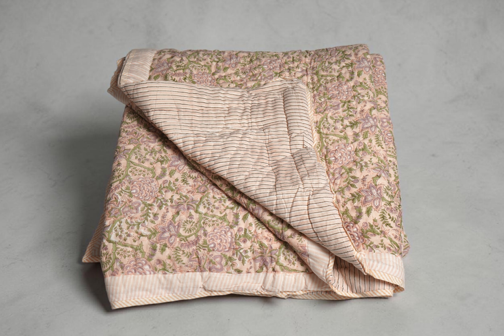 ORGANIC MULMUL HANDBLOCK COTTON QUILT - Image 2