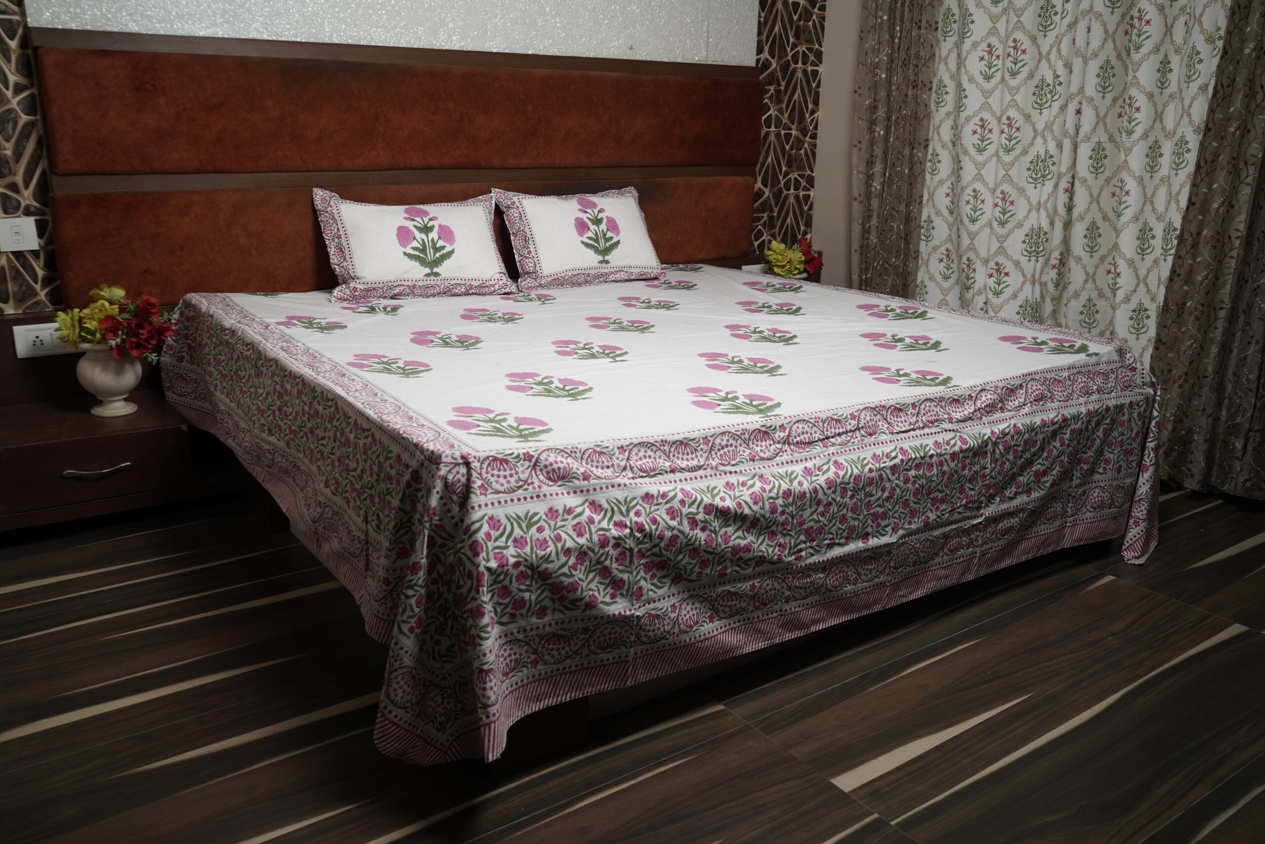 MARIGOLD PERCALE COTTON BEDSHEET (PINK) - Image 2