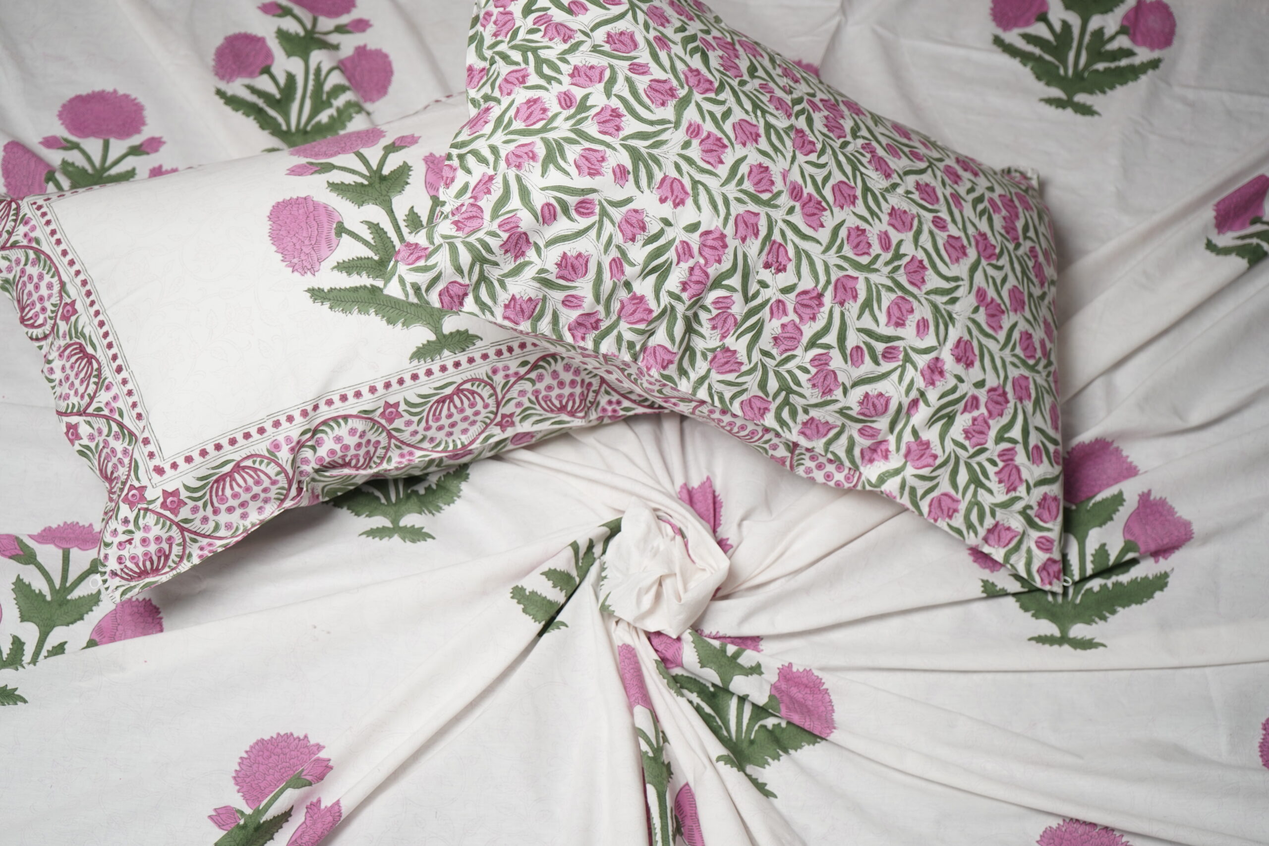 MARIGOLD PERCALE COTTON BEDSHEET (PINK) - Image 3